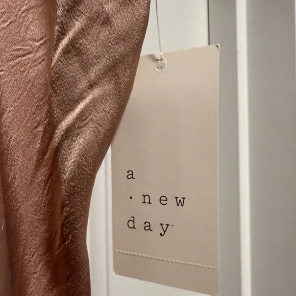 a new day Rose Gold Satin Skirt with Lace Trim - Picture 3 of 7